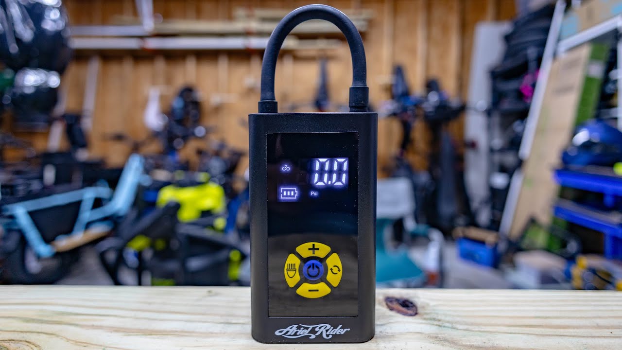 An E-Bike Toolkit MUST HAVE - Ariel Rider Portable Air Pump. For your Kepler, X-Class, or Grizzly.
