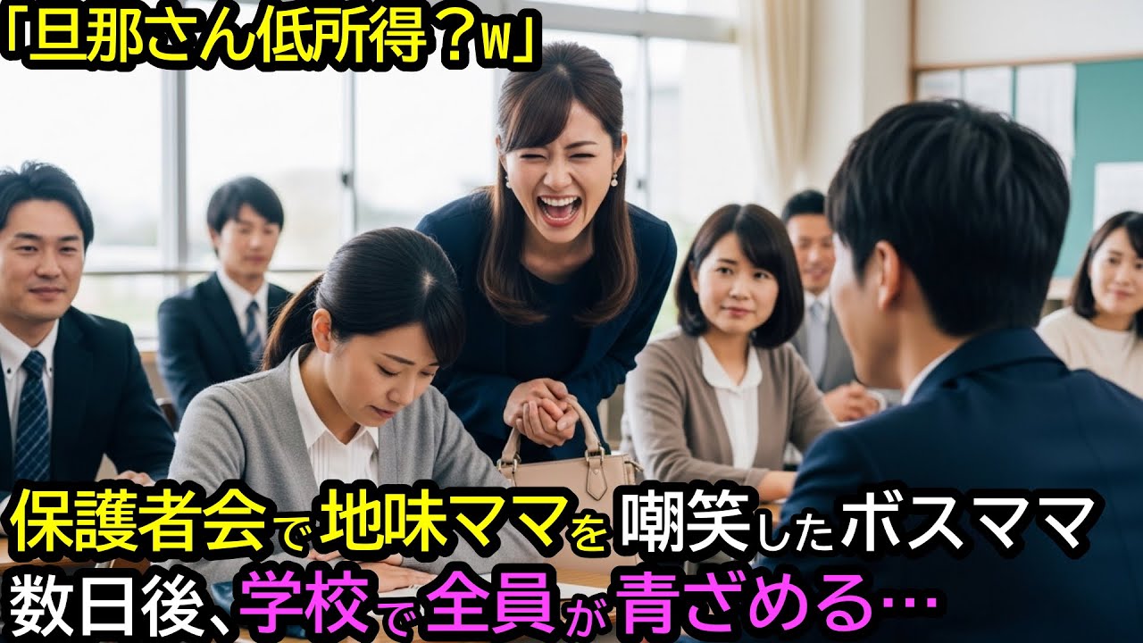 「旦那さん低所得？w」保護者会で地味ママを嘲笑したボスママ。数日後、学校で全員が青ざめる…