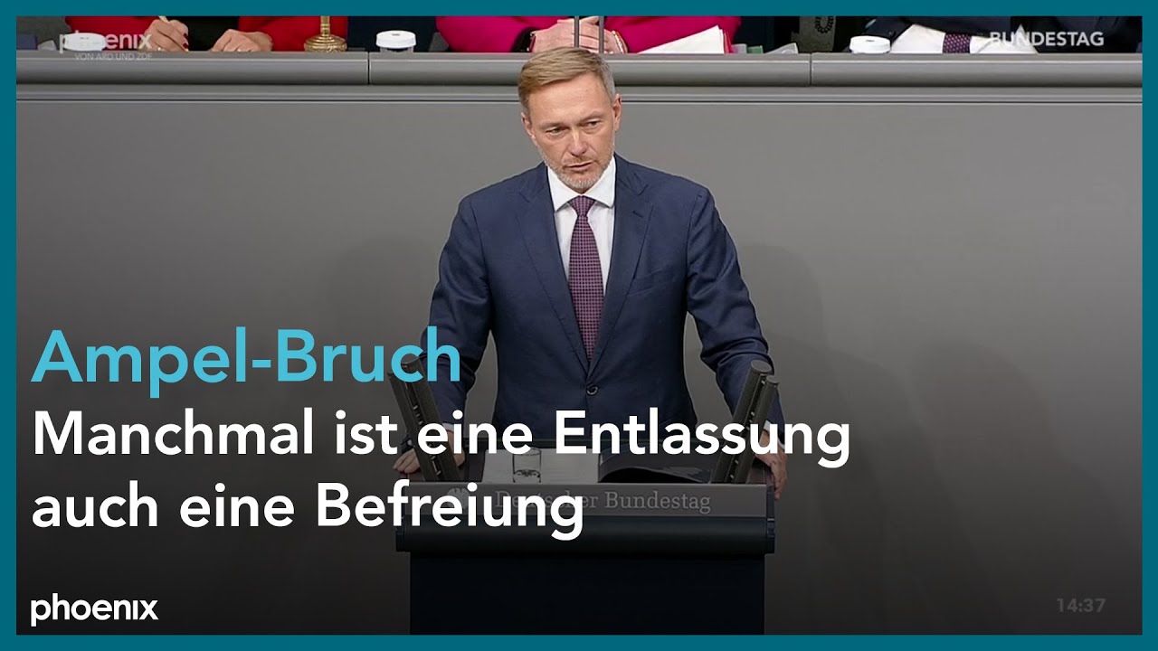 Christian Lindner (FDP) zur Regierungserklärung von Olaf Scholz zur aktuellen Lage am 13.11.24