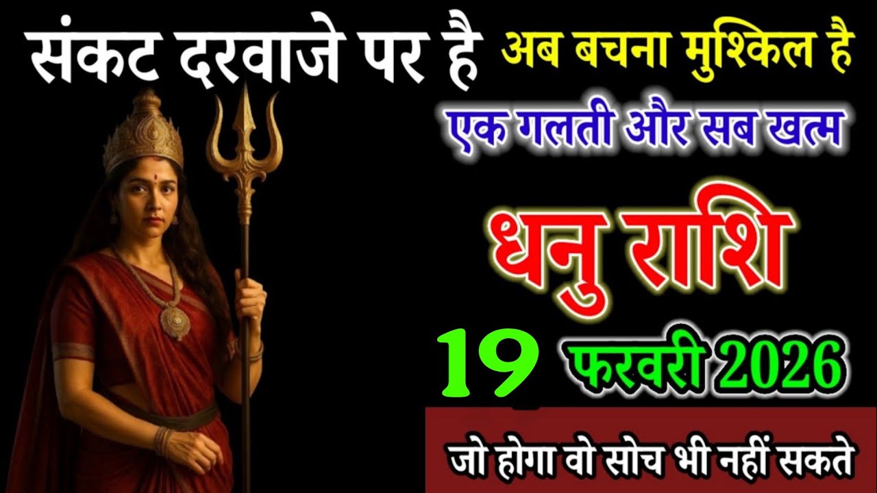 धनु राशि वाले 19 ,20 फरवरी 2026 संकट दरवाजे पर है एक गलती और सब खत्म। Dhanu Rashi 