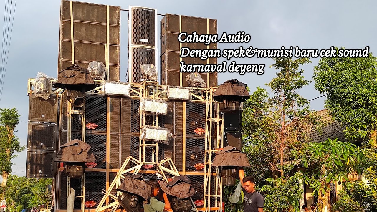 CAHAYA Audio Kediri cek sound dengan spek dan amunisi baru di karnaval Deyeng Ringinrejo Kediri