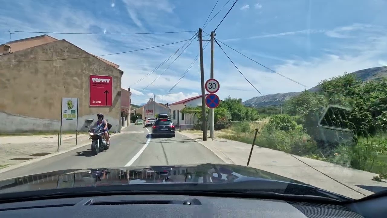 Хорватия. Остров Krk .Город Башка.