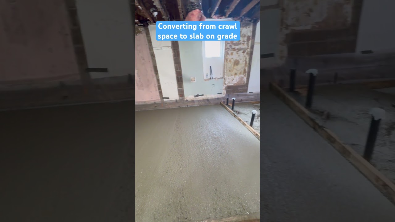 We converted the crawl space to a concrete slab! #remodel #remodeling