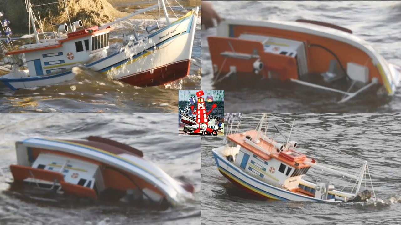 NESSE VÍDEO A ONDA VIROU O BARQUINHO EM MINIATURA 😱🌊⛵