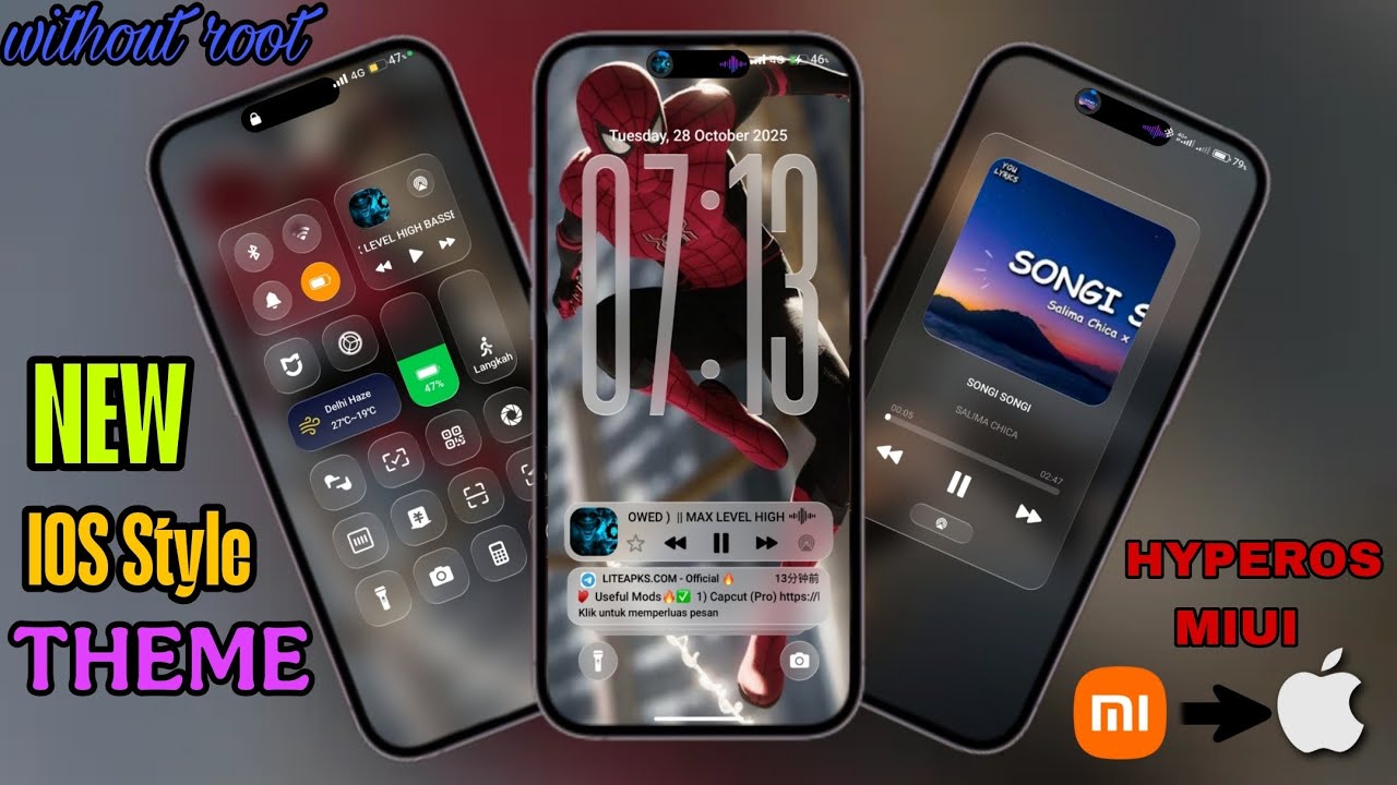 IOS STYLE NEW THEME 🔥 _ WITHOUT ROOT🚫_  BEAUTIFUL LOCK SCREEN 🤩
