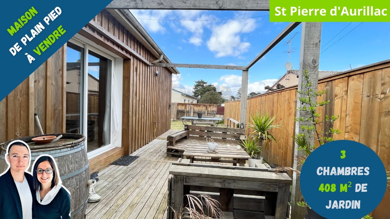 Maison a vendre 80 m² - St Pierre d'Aurillac 33490