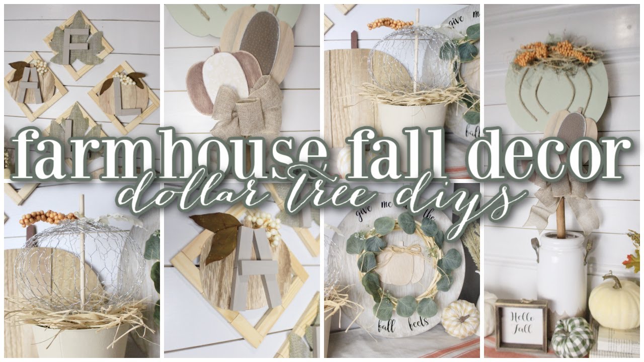 DOLLAR TREE DIY FARMHOUSE FALL DECOR | HIGH END DOLLAR TREE DIYS
