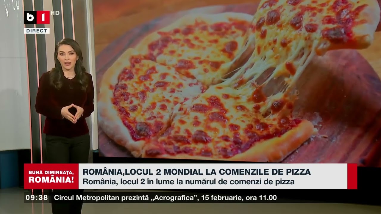 ROMÂNIA, LOCUL 2 MONDIAL LA COMENZILE DE PIZZA_Știri B1TV_10 febr. 2026