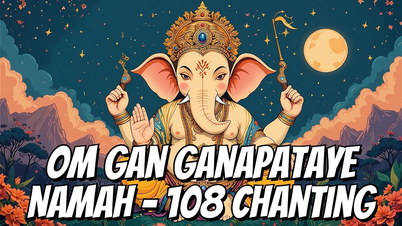 Om Gan Ganapataye Namah 108 Times | Powerful Ganesha Mantra for Success & Removing Obstacles 🙏🙏🙏🙏