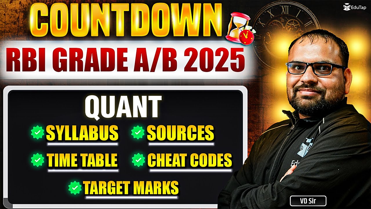 How To Prepare Quant For RBI Grade B 2025 | Quantitative Aptitude Syllabus Preparation Strategy RBI
