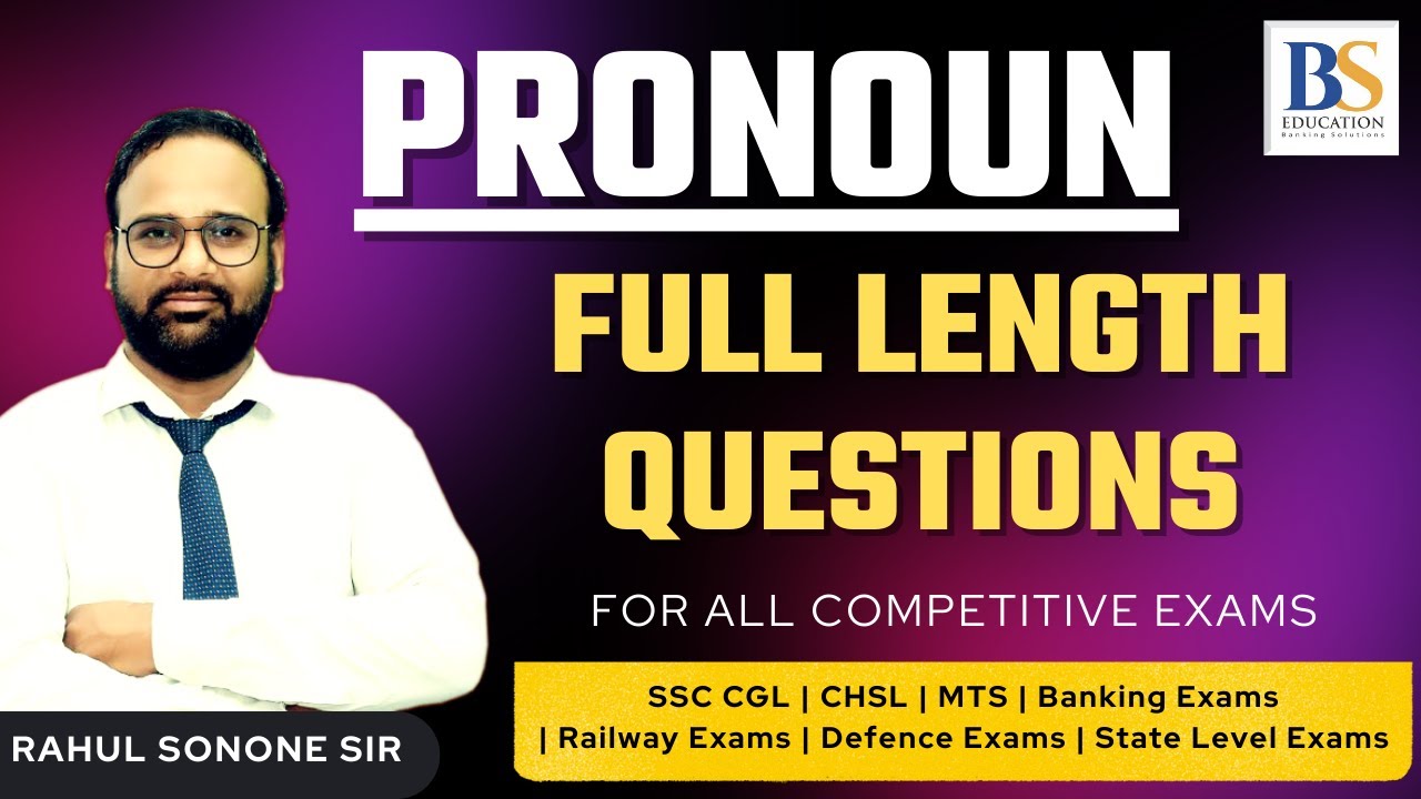 📘 Prooun Questions Full-Length Test | Step-by-Step Detailed Solutions