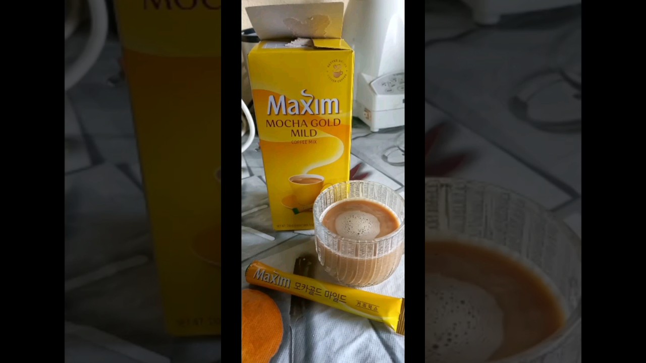 como preparar cafe coreano maxim/korean coffee maxim mocha/