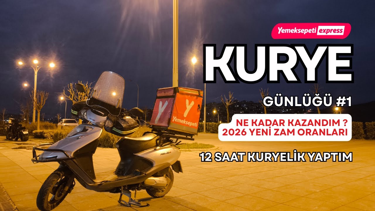 KURYE G&Uuml;NL&Uuml;Ğ&Uuml; #1 | 12 SAAT KURYELİK YAPTIM | NE KADAR KAZANDIM ?