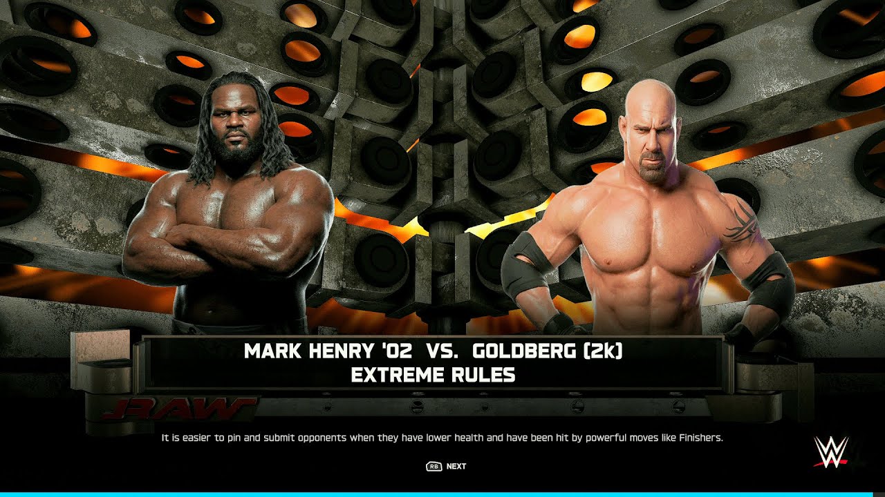 Mark Henry vs. Goldberg - Extreme Rules Showdown - Gameplay Challenges - WWE 2K25