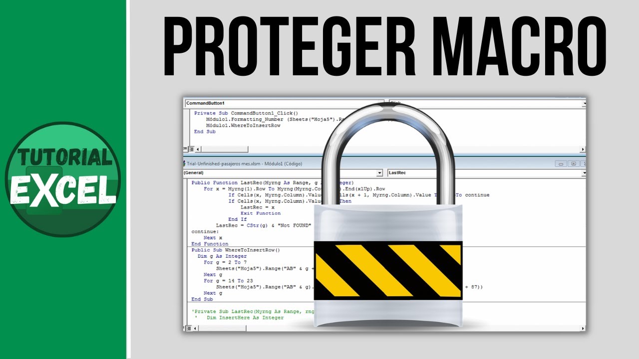 PROTEGER UNA MACRO con contraseña 🔐
