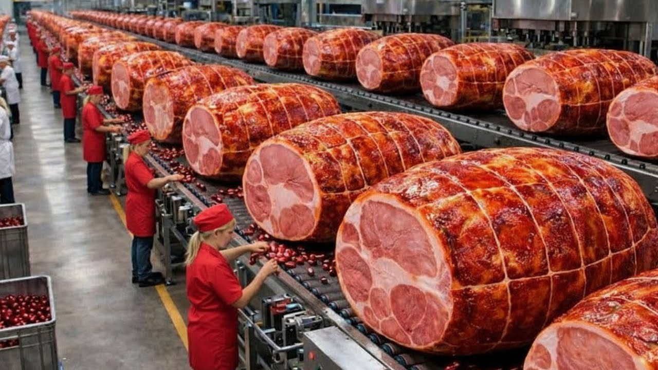 Inside a Modern Glazed Ham Factory: From Pork to Packaged Glazed Ham (Full Process)