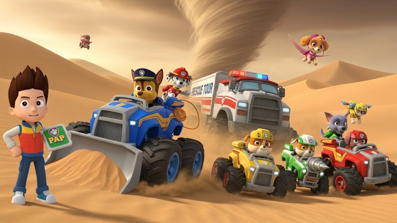 PAW Patrol: Rescue Wheels – The Desert Dune Disaster! 🌪️🏜️ | Monster Cruiser Desert Rescue!