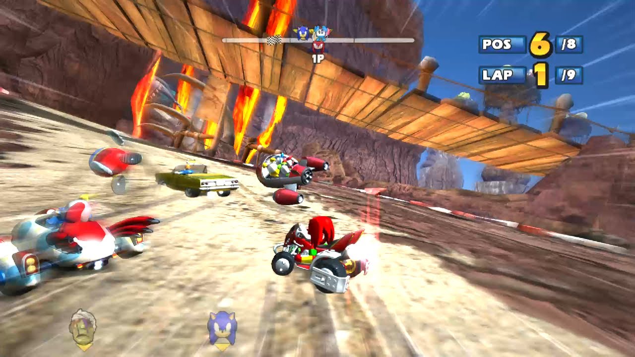 KNUCKLES Lava Lair 9 Laps Expert (Request) Sonic & Sega All-Stars Racing