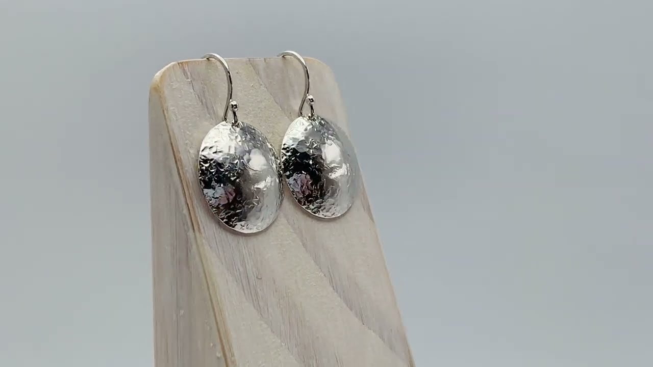 Shield Earrings Sterling Silver by Klee Angelie Jewelry