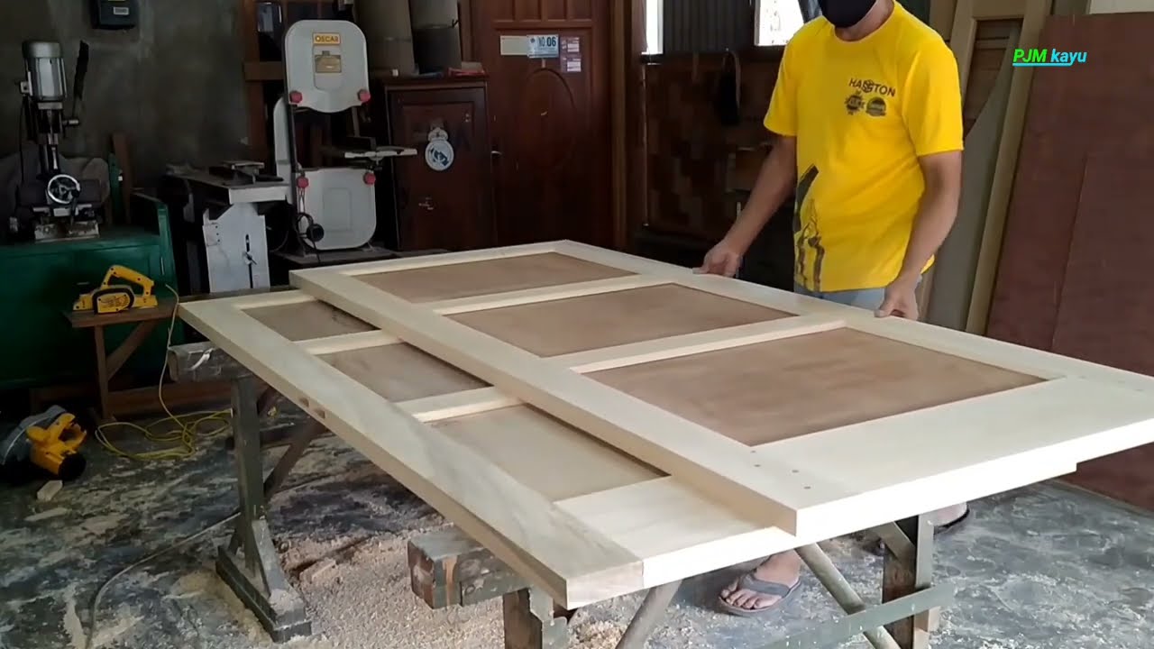 cara membuat pintu isian triplek 9 mm . tukang kayu