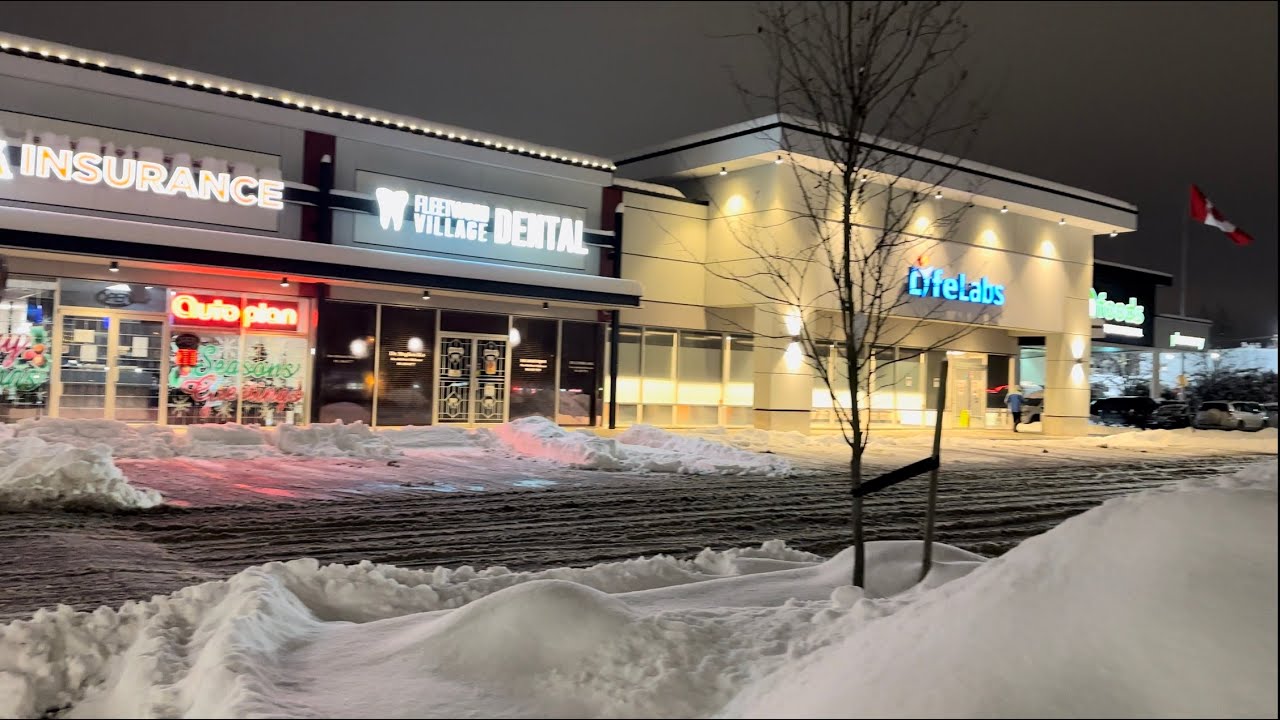 Surrey Snowfall view in 4k 🇨🇦