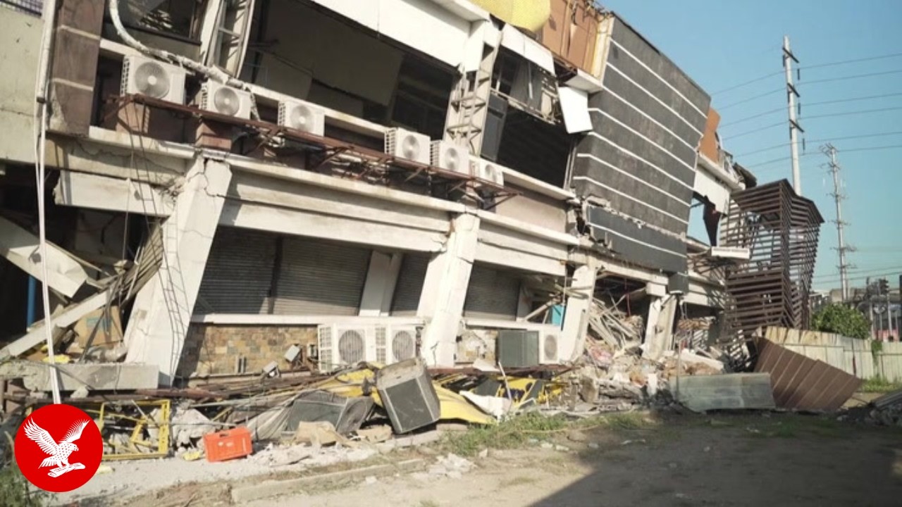 Aerial footage shows devastation in southern Philippines after 7.8 quake