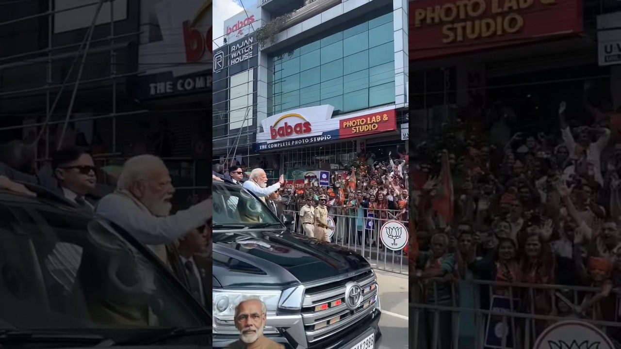 PM Modi Massive Roadshow in Kerala | Sea of People in Thiruvananthapuram for NDA | Modi 3.0