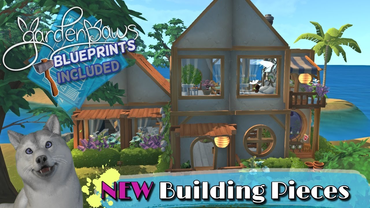 New Building Pieces! | Garden Paws | Easy House Blueprint Guide & Decoration Ideas