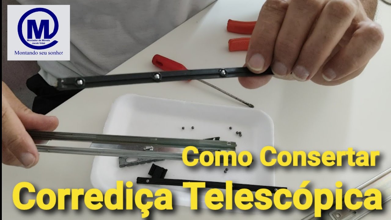 Como Consertar Corrediça Telescópica - Por montador de móveis Jacob Vidal