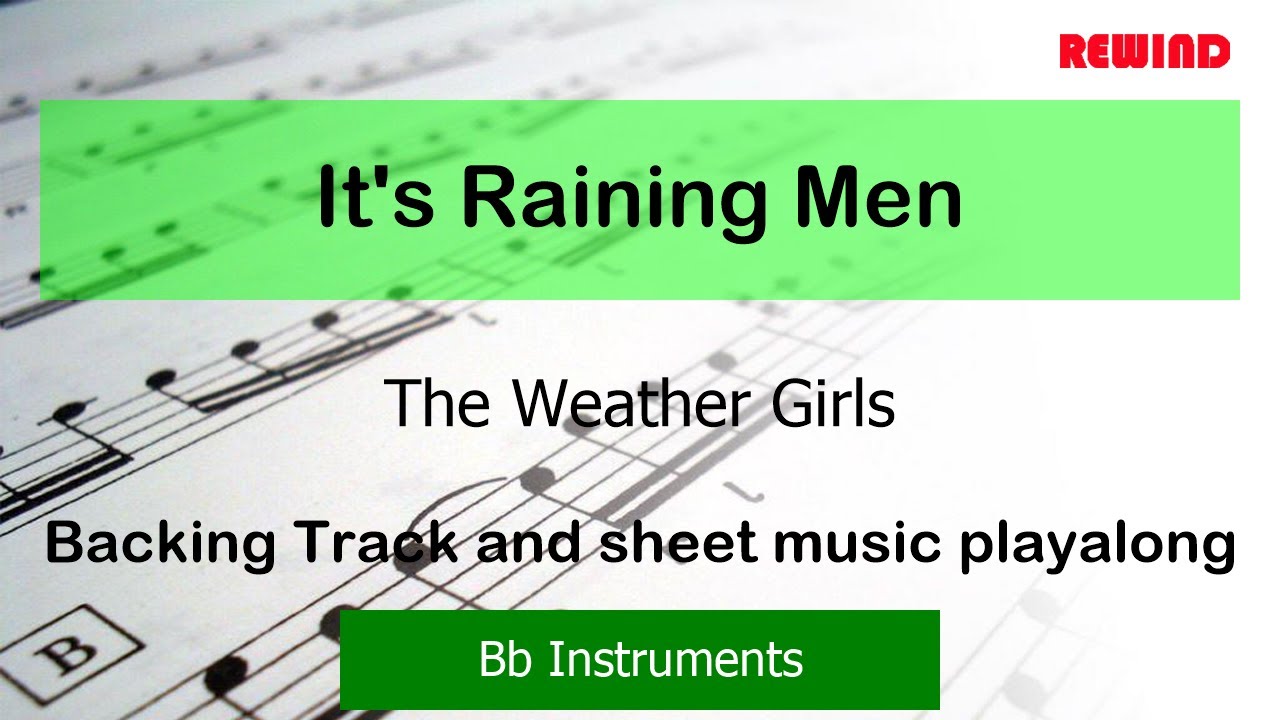The Weather Girls It's Raining Men Tenor Sax Clarinet Backing Track and Sheet Music