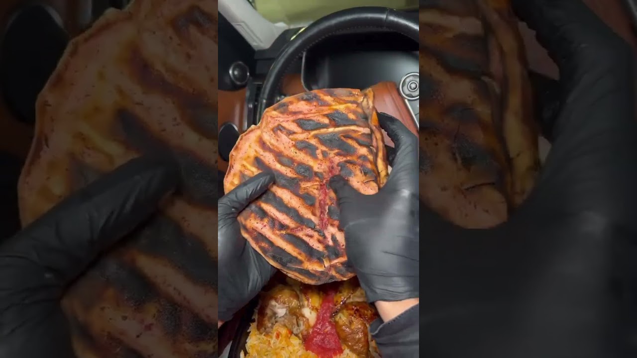 Eating ASMR in a car 🚗 || food challenge 😀 yummy food #malaika's creations