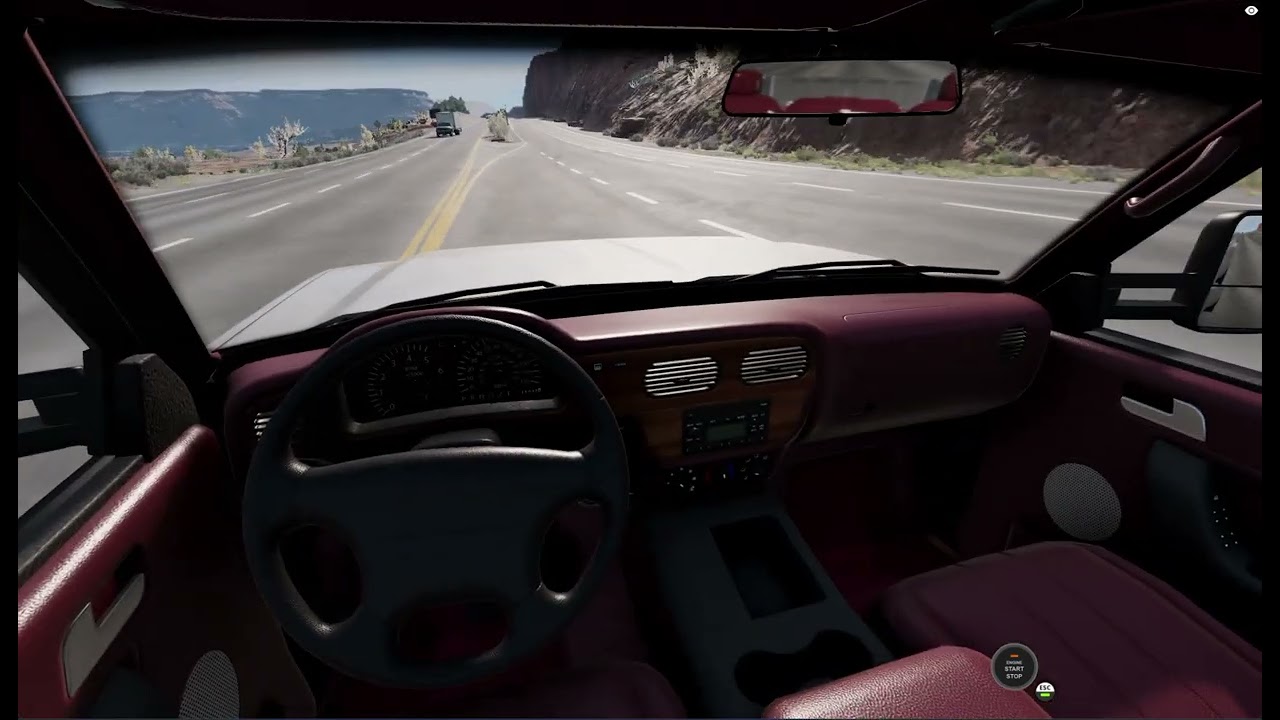 Beamng Realistic Canyon (Utah, USA) Drive | Large Pickup Truck