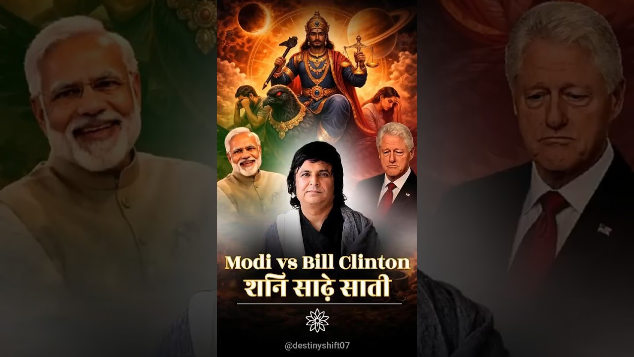 Modi vs Bill Clinton | Shani Sade Sati Same, Result Alag Kyun? 🪐🔥 #numerologylove