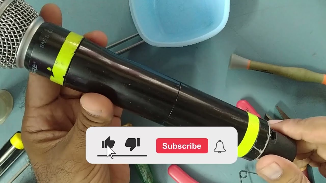 How to replace damage ON/OFF switch with new in shure UR2/SM58 handheld transmitter