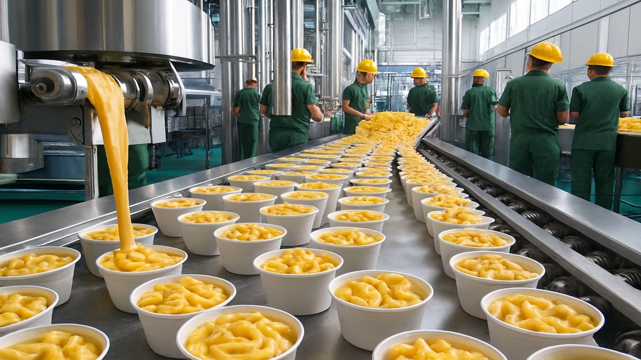 À l’Intérieur d’une Usine de Mac & Cheese – Comment 7 Millions de Boîtes sont Produites Chaque Jour