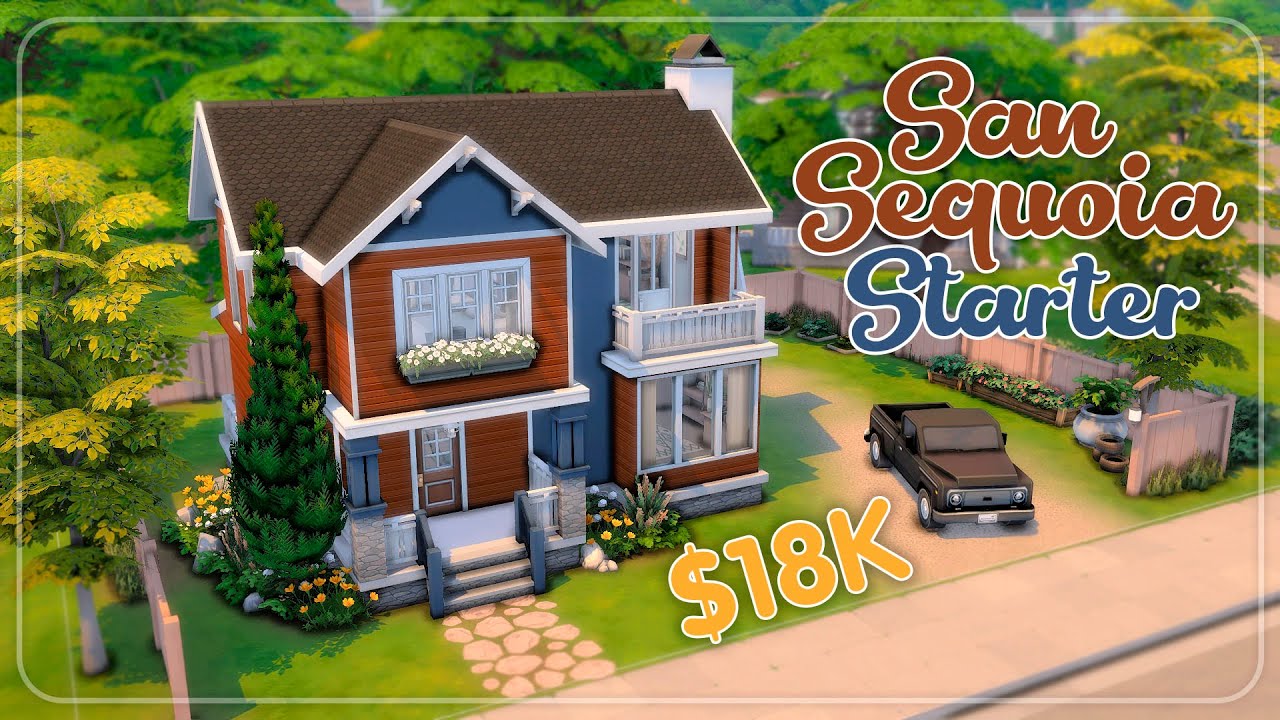 Стартовый дом в Сан-Секвойе 💸 // Строительство The Sims 4 NO CC