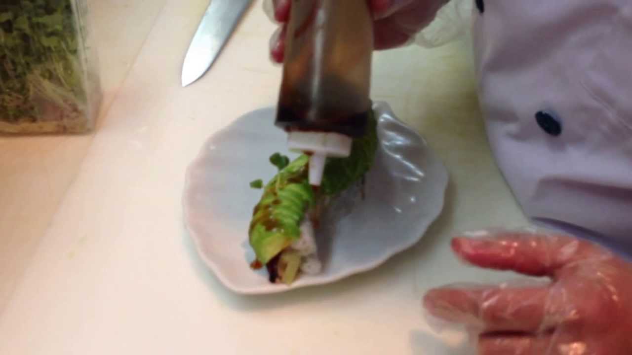 How to make a Caterpillar Sushi Roll!! by Chef Quoc N.