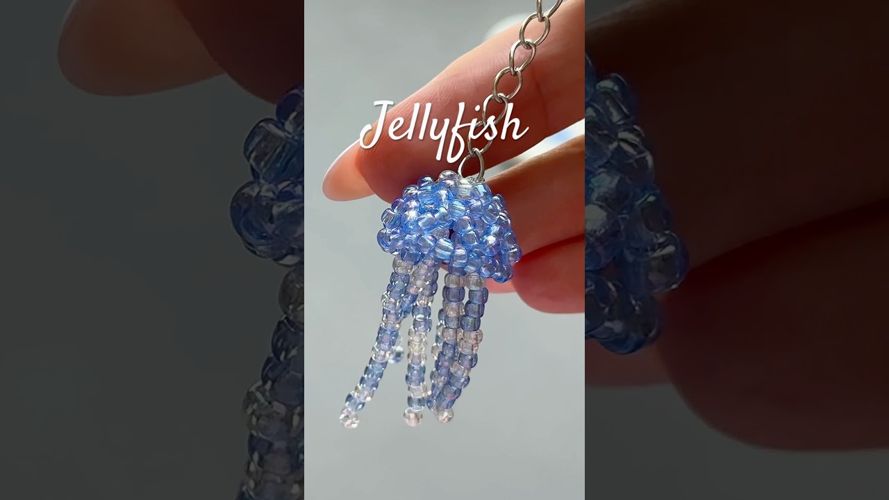 Lovely Keychain DIY 🪼Beaded Jellyfish!