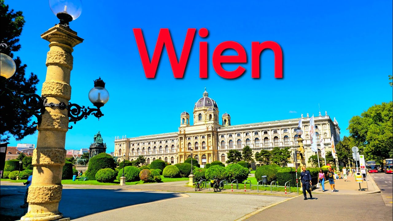 Wien Österreich, Vivaldi Konzert, Karlskirche, Kunsthistorisches Museum, #4K Video a relaxing walk.