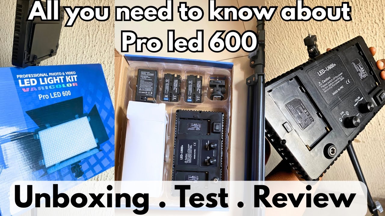 Easy Tutorial on Pro Led 600 light for content creation/charging/Fixing/Usage .