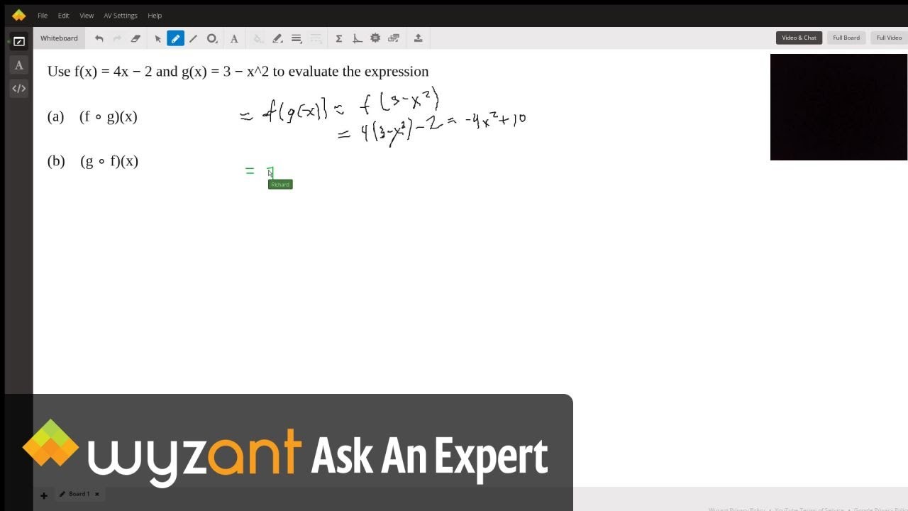 Finding expressions for composite functions