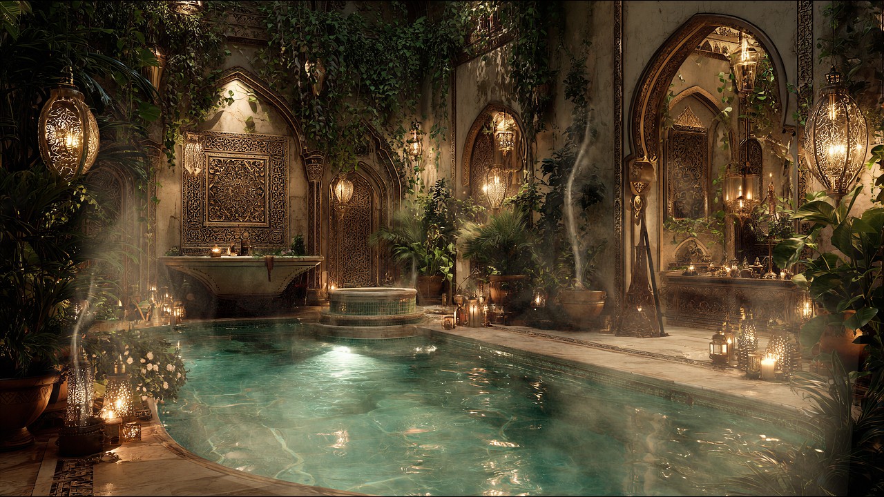 Entering a Secret Arabian Bath | Immersive Experience