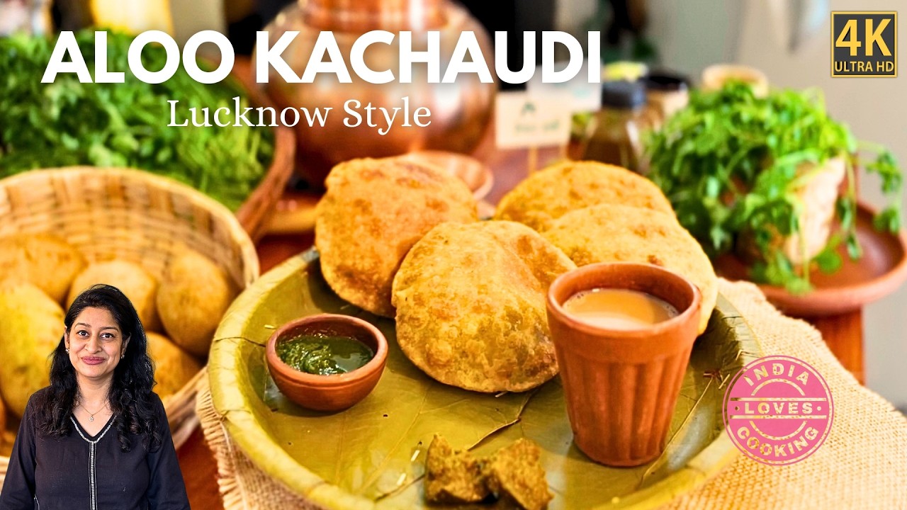 Very Tasty Lucknow style Aloo Kachaudi / Potato stuffed Poori | लखनवी आलू कचौड़ी (कचौरी) Must Try 😋