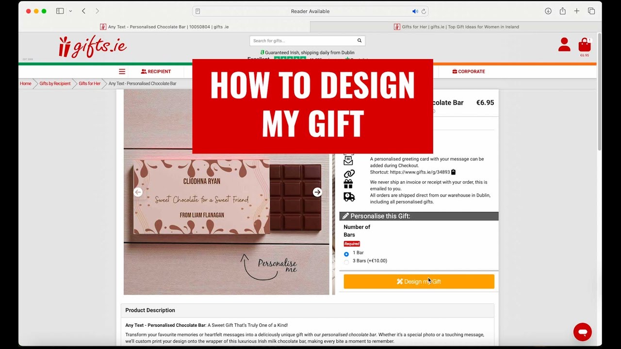 How to Design Your Own Personalised Chocolate Bar | Custom Gift Ideas Ireland