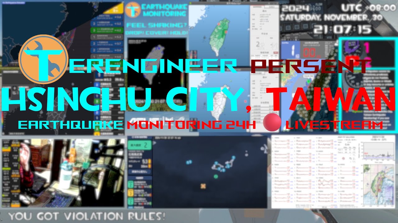 🔴LIVE Hsinchu City, Taiwan, Earthquake Monitoring 24H!