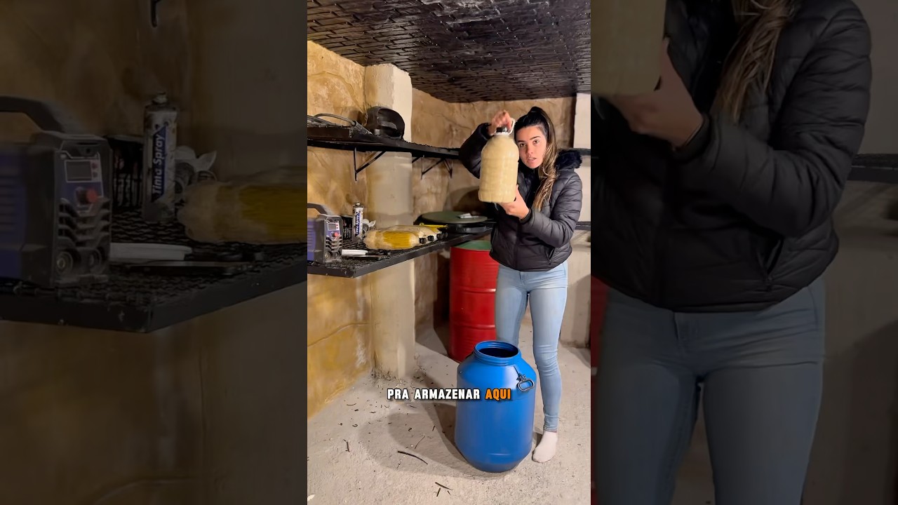 Armazenando alimentos no bunker! 🙌🏻 🔥 #armazenamento #bunker #abrigo #viral