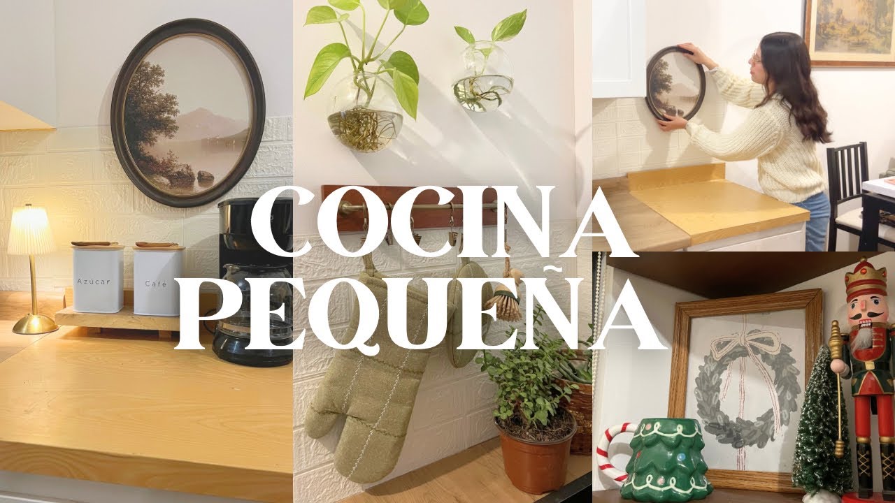 COCINA Pequeña mas BONITA con poco ✨ Decoración y organización | Estilo Pinterest cottage 