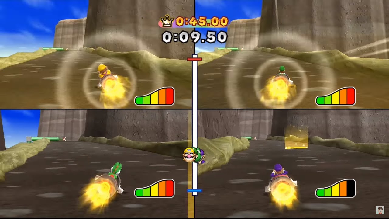 Mario Party 9 minigame: Speeding Bullets 60fps