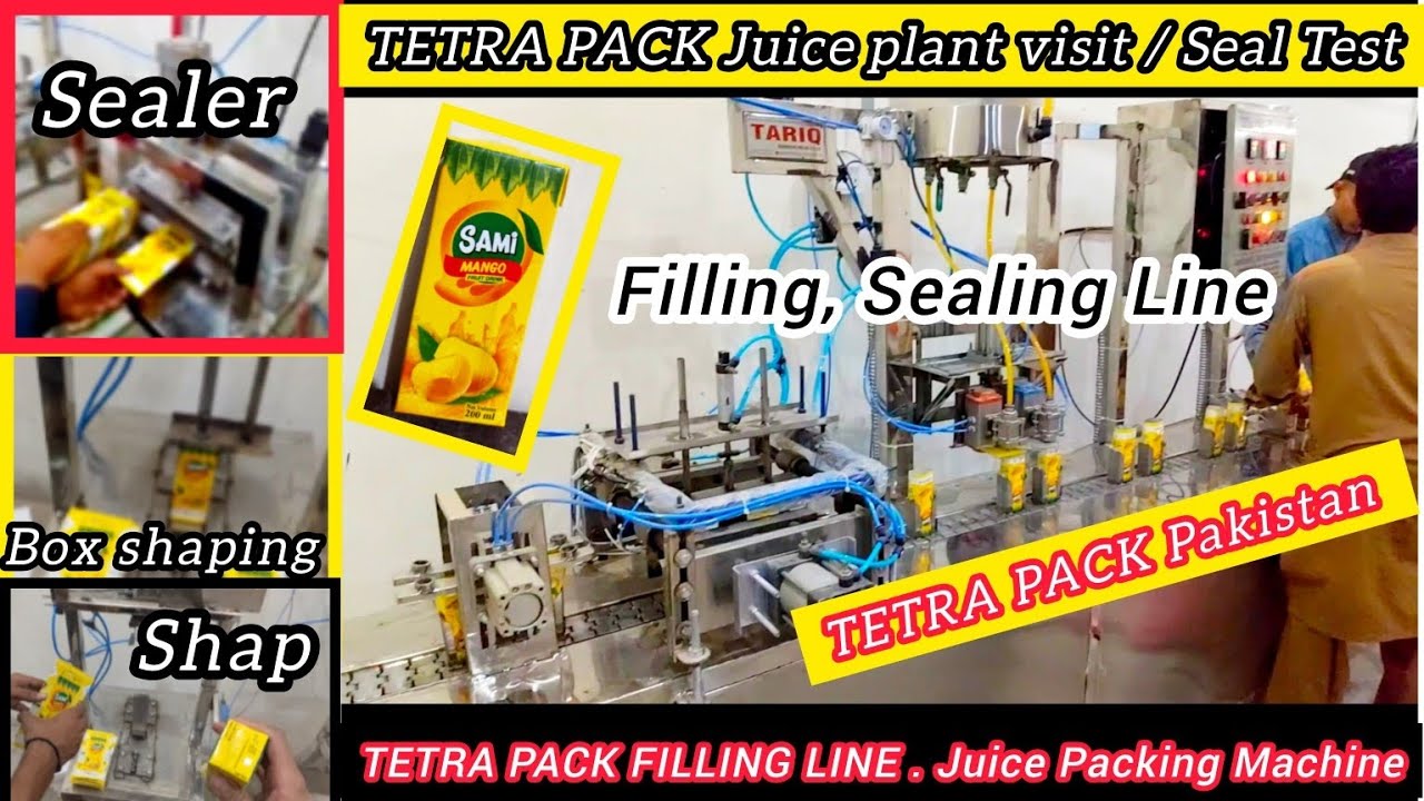 Tetra Side sealer | Tetra Ear shaping | Tetra PACK Filling Packing Line | Tetra pack juice Seal test