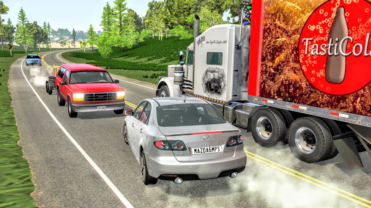 Car Overtaking Crashes Compilation 22/9/2021 - BeamNG.Drive